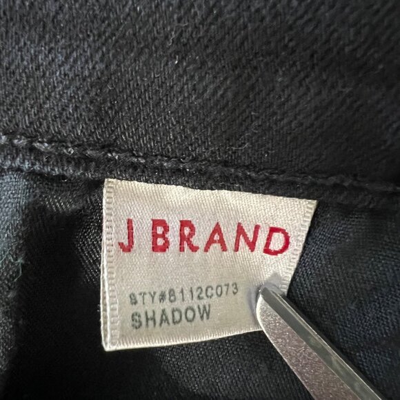 J Brand Womens 8112 Mid Rise Rail Skinny Jeans Shadow Black Stretchy size 29 - Picture 10 of 13